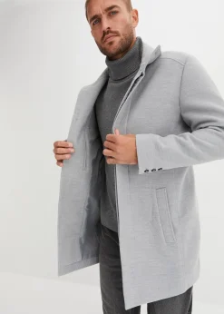 Manteau court aspect laine