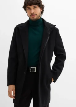Manteau court aspect laine