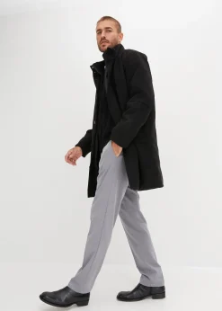 Manteau court avec empiècement coupe-vent
