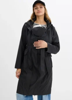 Manteau de grossesse 3 en 1 imperméable et coupe-vent avec fonction portage, deux empiècements