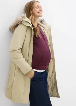 Manteau de grossesse 3-en-1 coupe-vent et imperméable avec fonction portage