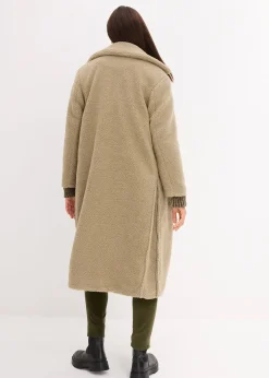 Manteau de grossesse en sherpa avec empiècement de portage