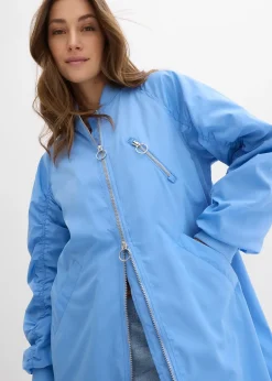Manteau léger avec col en bord-côtes