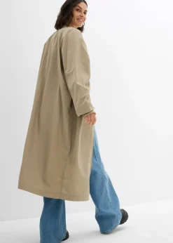 Manteau léger avec col en bord-côtes