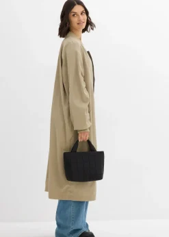 Manteau léger avec col en bord-côtes