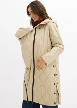 Manteau matelassé de grossesse et de portage 3-en-1, moyennement chaud