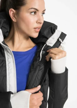 Manteau outdoor imperméable avec bordure peluche