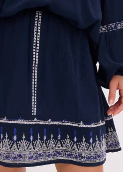 Mini-jupe avec broderie