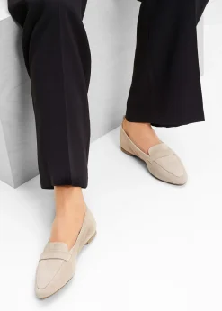 Mocassins en cuir velours
