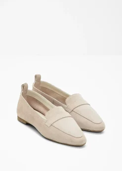 Mocassins en cuir velours