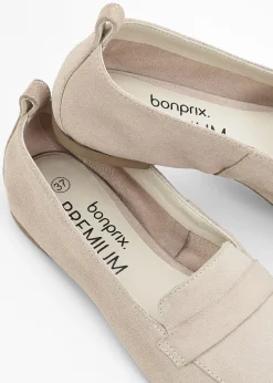 Mocassins en cuir velours