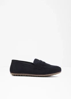 Mocassins en cuir velours
