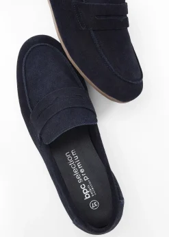 Mocassins en cuir velours
