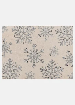 Paillasson avec motif de flocons de neige
