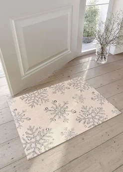 Paillasson avec motif de flocons de neige
