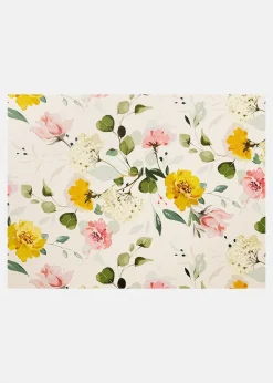 Paillasson lavable à imprimé floral