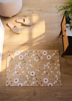 Paillasson lavable à motif floral