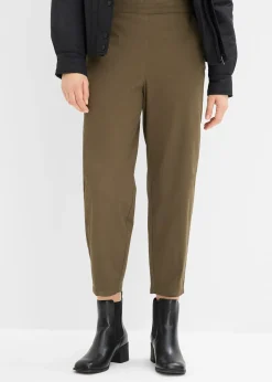 Pantalon à enfiler en coton élastiqué