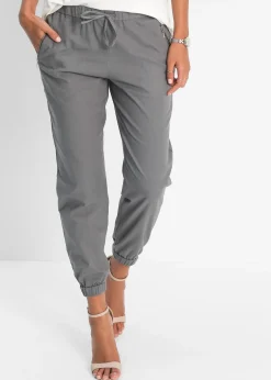 Pantalon 7/8 léger en lin et coton