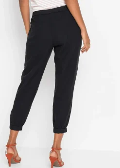 Pantalon 7/8 léger en lin et coton