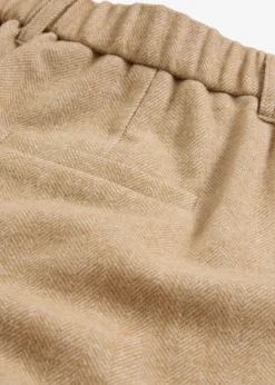 Pantalon à motif chevrons, laine majoritaire