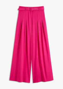 Pantalon à pinces avec ceinture (ens. 2 pces)