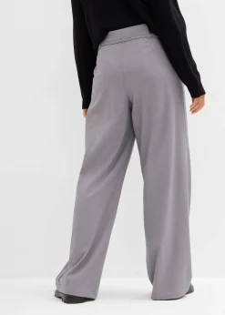 Pantalon à pinces avec lien à nouer