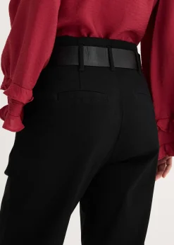 Pantalon à pinces en coton extensible
