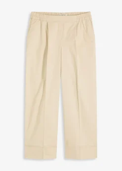 Pantalon à pinces en coton extensible