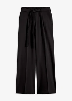 Pantalon à pinces en viscose mélangée