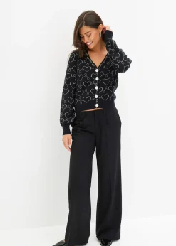 Pantalon à pinces en viscose mélangée