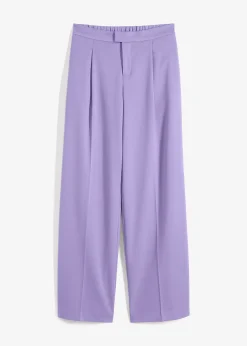 Pantalon à pinces et taille élastiquée