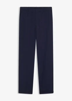 Pantalon à revers et taille élastiquée