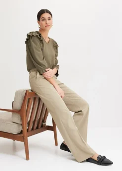 Pantalon à taille élastiquée