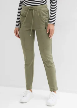Pantalon à taille élastiquée en Punto di Roma confortable