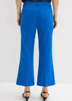 Pantalon 7/8 évasé avec bouton décoratif