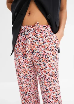 Pantalon 100% viscose, taille élastiquée
