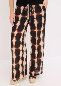 Pantalon ample à imprimé batik