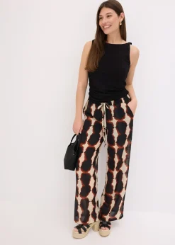 Pantalon ample à imprimé batik