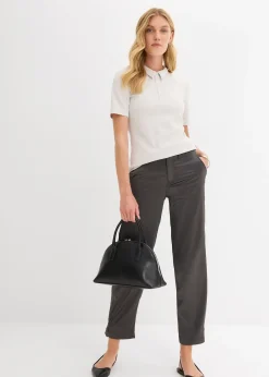 Pantalon barrel en satin fluide