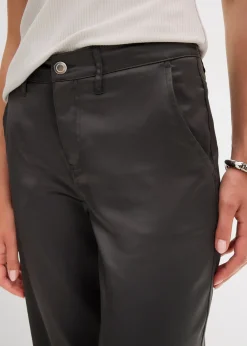 Pantalon barrel en satin fluide