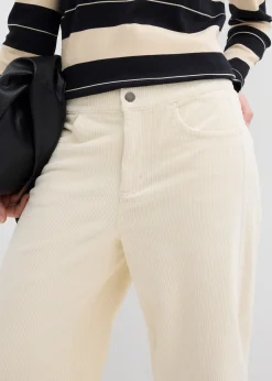 Pantalon barrel en velours côtelé