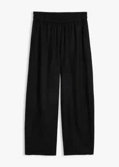 Pantalon barrel léger en lin mélangé