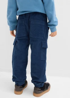 Pantalon cargo chaud en velours côtelé avec doublure jersey