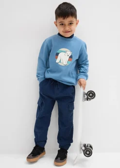 Pantalon cargo chaud en velours côtelé avec doublure jersey