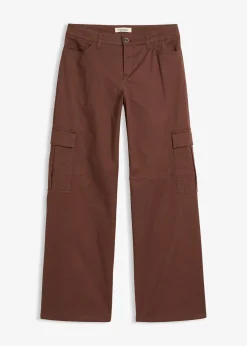 Pantalon cargo en coton extensible