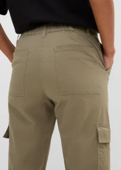 Pantalon cargo en coton extensible