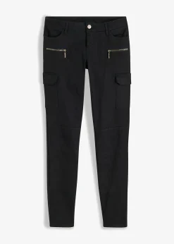 Pantalon cargo en coton extensible
