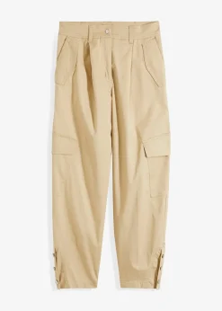Pantalon cargo en coton extensible