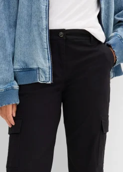 Pantalon cargo en coton extensible